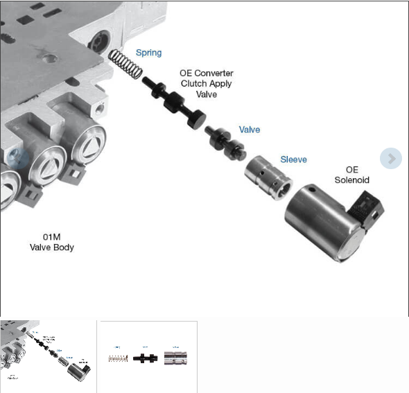 01m 01p kit tcc boost valve sleeve & spring sonna.x Automatic transmission