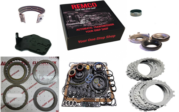 4L60E 4L65E Automatic Transmission Rebuild Kit  Steel and High Friction Clutch Packs Red Flex Band Pump Bushing Deep Pan Filter Pistons 3pcs Overhaul Gasket Set 97-13