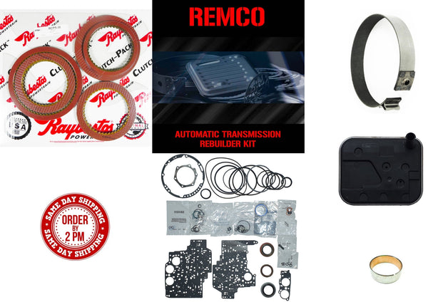 4L80E(90-96) TRANSMISSION REBUILT KIT WITH OVERHAULT KIT STAGE-1 Raybestos RED CLUTCHES PERFORMANCE BAND PUMP BUSHING AND FILTER