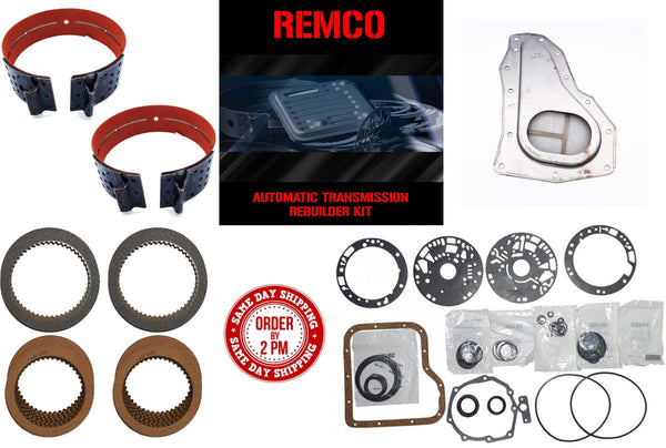 L4N71B E4N71B(83-UP) TRANSMISSION REBUILT KIT WITH OVERHAULT KIT CLUTCHES FRONT BAND PUMP BUSHING AND FILTER