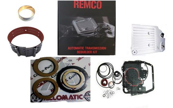aodE(92-95) TRANSMISSION REBUILT KIT WITH OVERHAULT KIT CLUTCHES FRONT BAND PUMP BUSHING AND FILTER