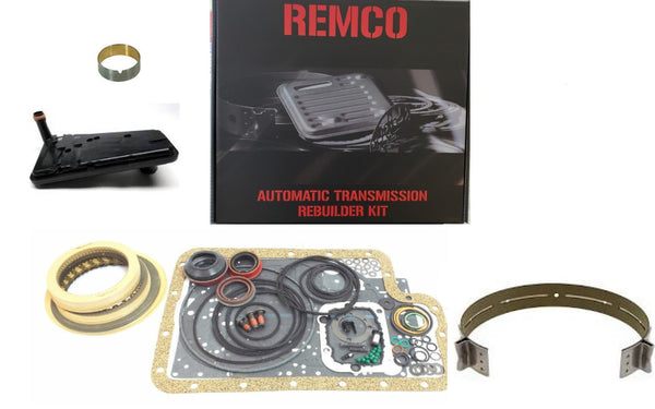 4R100(98-UP) TRANSMISSION REBUILT KIT WITH OVERHAULT KIT CLUTCHES FRONT BAND PUMP BUSHING AND FILTER