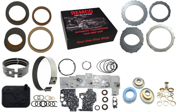 4L80E Transmission Deluxe Rebuild Kit Combo  Friction Steel Clutch Pack + Gasket Set + Bands + Pistons + Filter  1997-Up  Heavy-Duty Automatic