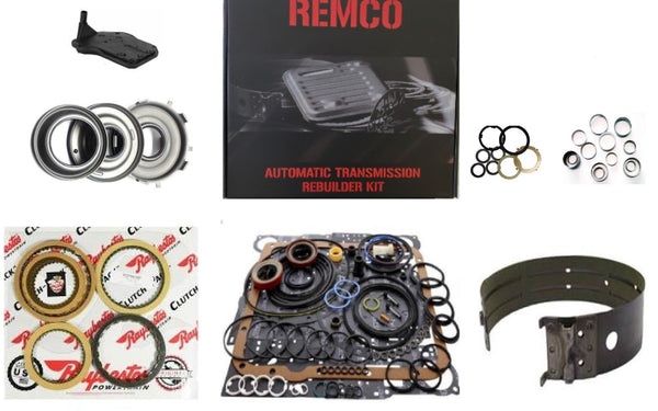 4L60E 4L65E Transmission Rebuild Kit (2004-Up) with High Energy Clutch Pack Pistons Bushings Band Deep Pan Filter & Overhaul Gasket Set