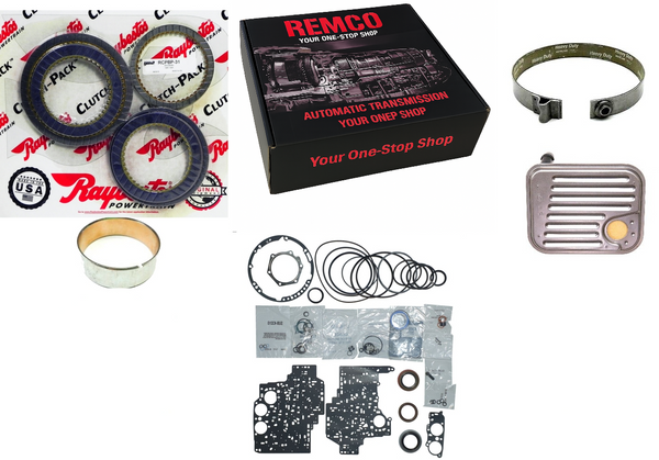 4L80E(97-UP) TRANSMISSION REBUILT KIT STAGE-2 Raybestos BLUE CLUTCH STEELS FRONT BAND PUMP BUSHING